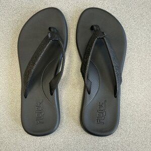 NEW  Flojos Women's Size 7 Black Flip Flops Thong Sandals Memory Foam
